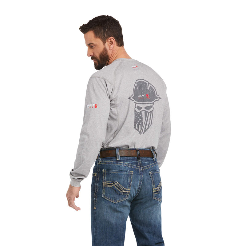 Ariat T-Shirts Herren - Fr Air Full Cover Graphic Grau ( FJHPZ-8759 )